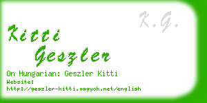 kitti geszler business card